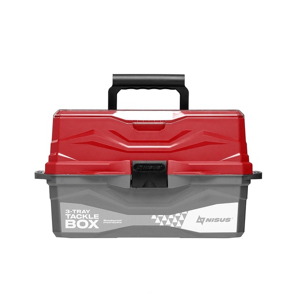 Ящик для снастей Nisus Tackle Box трёхполочный красный
