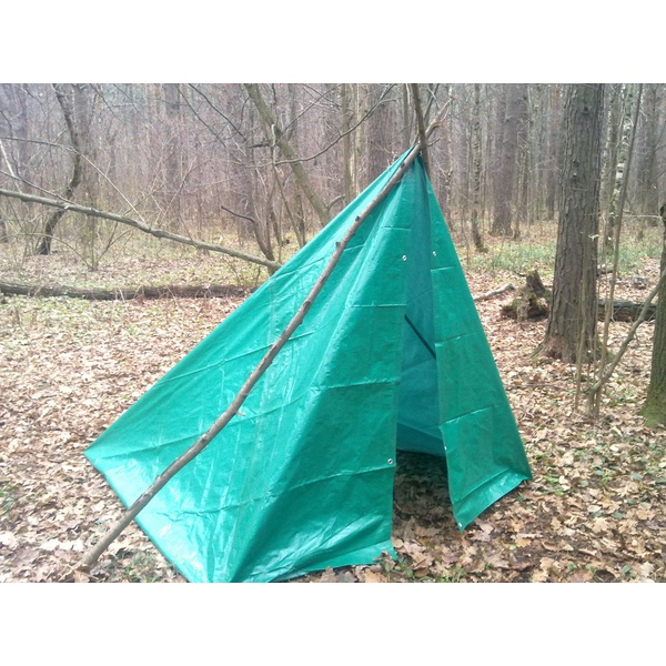 Тент Тарпаулин зелёный, 3x5 м