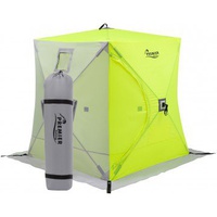 Палатка зимняя Premier Куб 1,5x1,5 желтый люминесцентный/серый