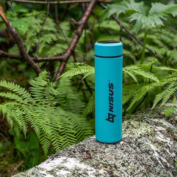 Термос Nisus N.TM-049-T (с термодатчиком, 0.45 л) бирюзовый