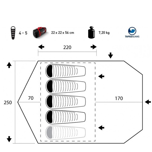 Палатка Trimm Camp II 4+1