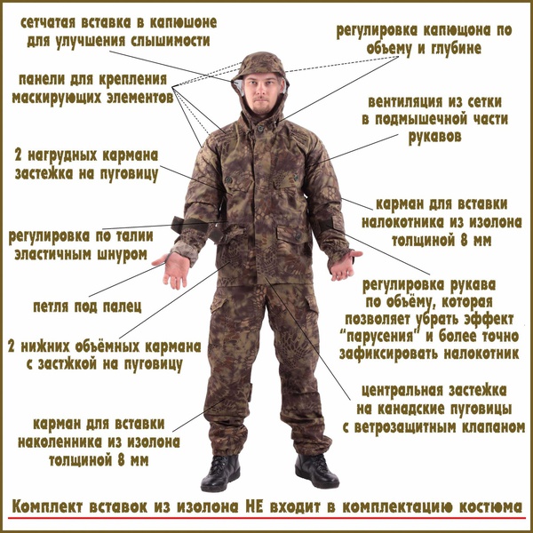 Костюм KE Tactical Снайпер-2 (рип-стоп) multicam black