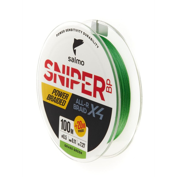 Леска плетёная Salmo Sniper BP ALL R Braid х4 Grass Green 120/011