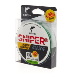 Леска плетёная Salmo Sniper BP ALL R Braid х4 Grass Green 120/015