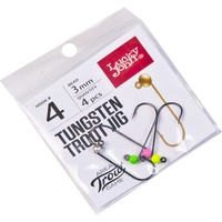 Джиг-головки Lucky John Area Trout Game вольфрамовые 3 мм крючок 004 (4 шт) (цвет: silver, pink, green, yellow)