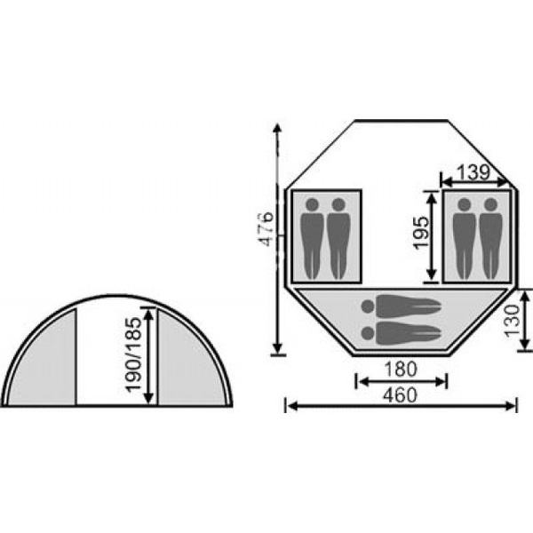 Палатка Campus Super Trio 6
