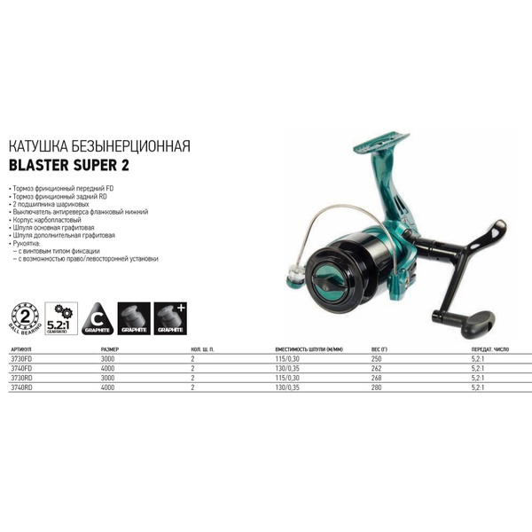 Катушка безынерционная Salmo Blaster Super 2 4000FD