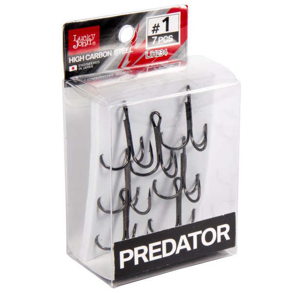 Крючки-тройники Lucky John Predator LJH234 разм.001 (7 шт)