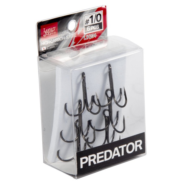 Крючки-тройники Lucky John Predator LJH234 разм.001/0 (6 шт)