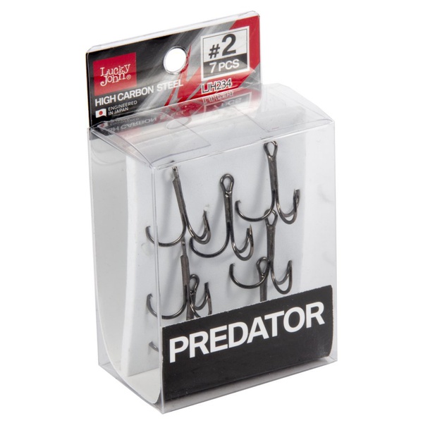 Крючки-тройники Lucky John Predator LJH234 разм.002 (7 шт)