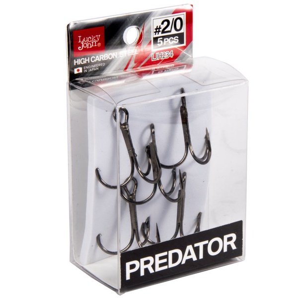 Крючки-тройники Lucky John Predator LJH234 разм.002/0 (5 шт)