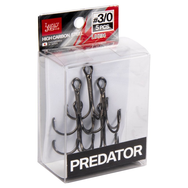 Крючки-тройники Lucky John Predator LJH234 разм.003/0 (5 шт)