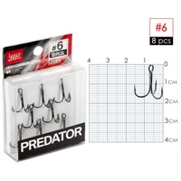 Крючки-тройники Lucky John Predator LJH234 разм.006 (8 шт)