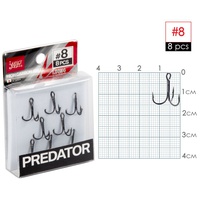 Крючки-тройники Lucky John Predator LJH234 разм.008 (8 шт)