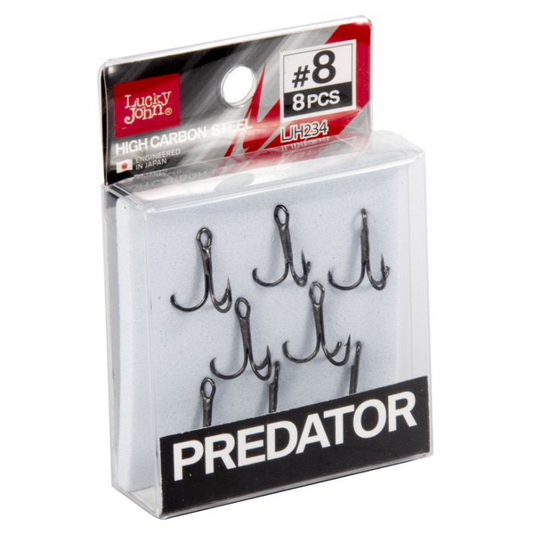 Крючки-тройники Lucky John Predator LJH234 разм.008 (8 шт)