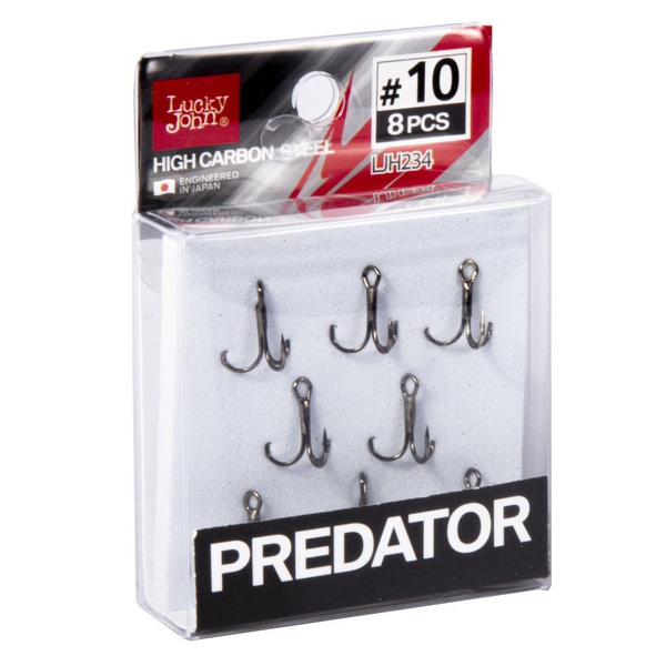 Крючки-тройники Lucky John Predator LJH234 разм.010 (8 шт)