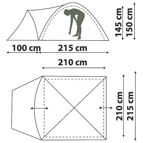 Палатка Canadian Camper Karibu 4 forest