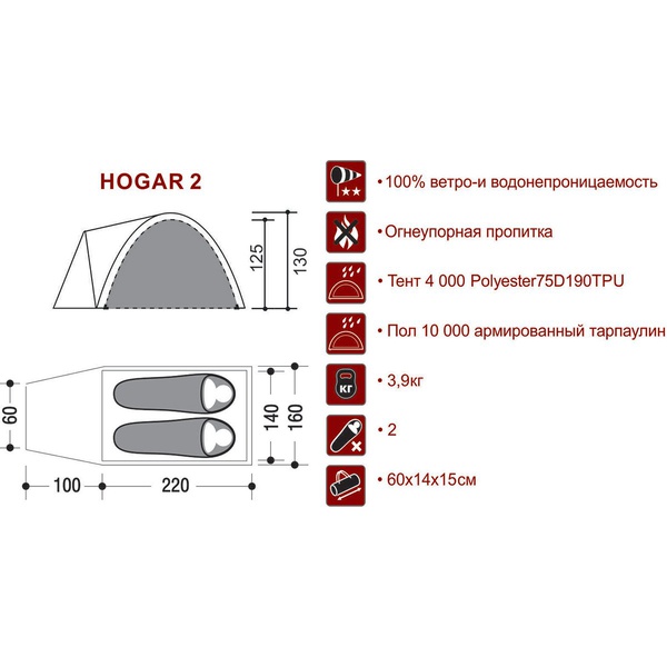 Палатка Indiana Hogar 2