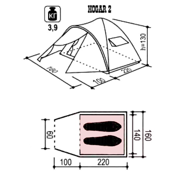Палатка Indiana Hogar 2