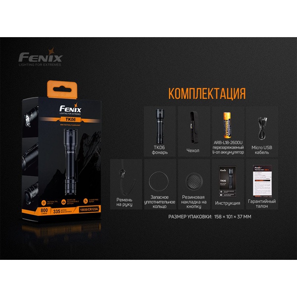 Фонарь Fenix TK06 Cree SST20 L4