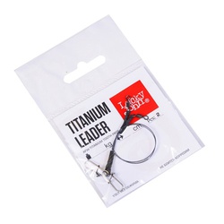 Поводки титановые Lucky John AFW Titanium 9 кг/15 см (2 шт)