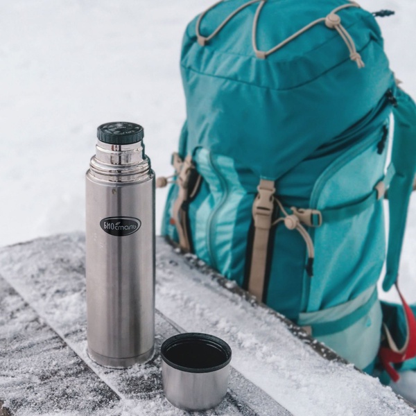 Термос Biostal NB-1000 (узкая горловина) стальной, 1 л