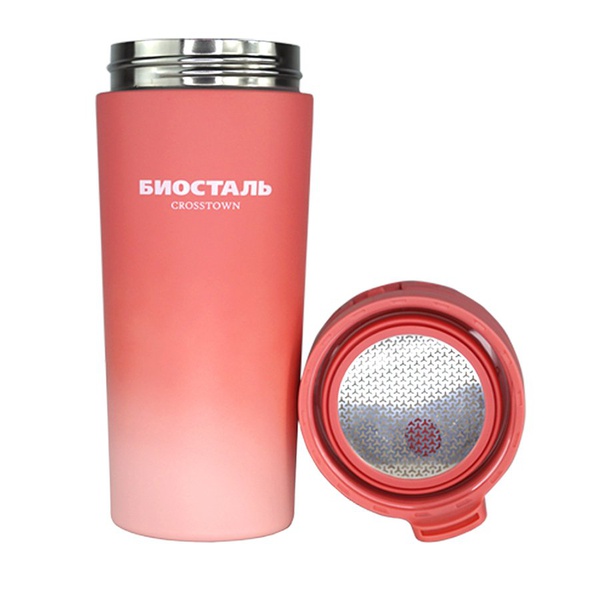 Термокружка Biostal Crosstown NMT-400Z коралловый, 0,4 л
