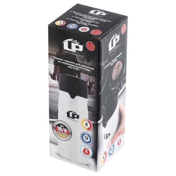 Термокружка LP Active белый, 0,35 л
