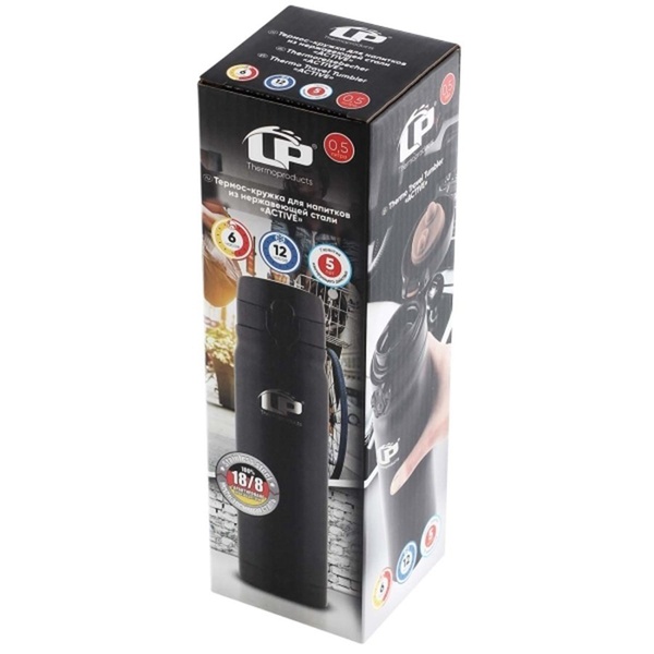 Термокружка LP Active чёрный, 0,35 л