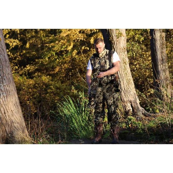 Костюм Huntsman Зверобой хаки/КМФ Цифра, тк. смесовая рипстоп