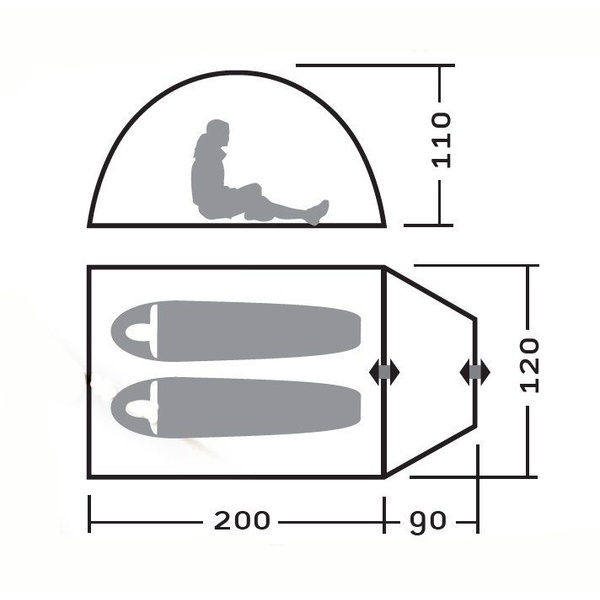 Палатка Greenell Моби 2 плюс