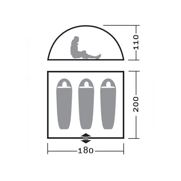 Палатка Greenell Моби 3 v.2