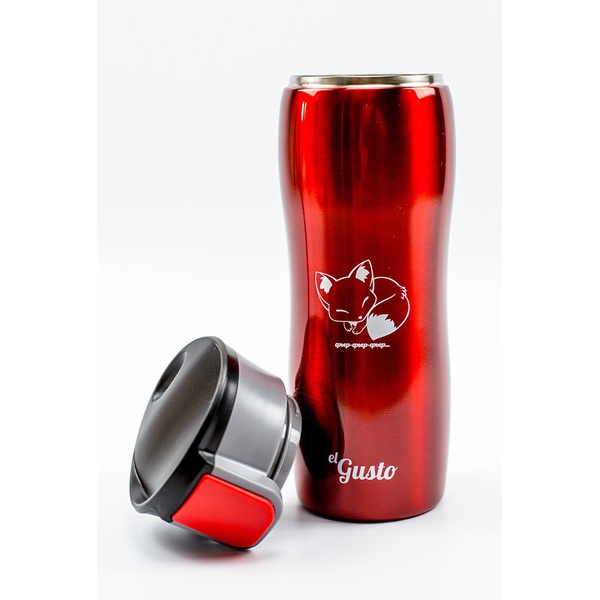 Термокружка El Gusto Corsa Лисенок Фыр-фыр-фыр красный, 0,47 л