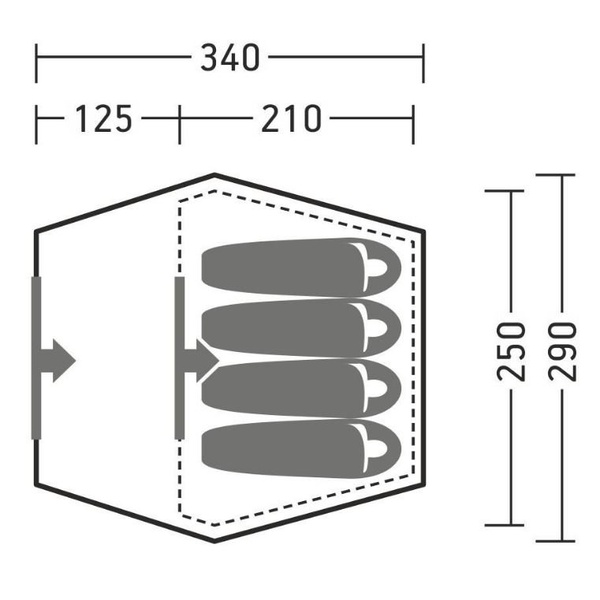 Палатка Greenell Хоут 4 v.2