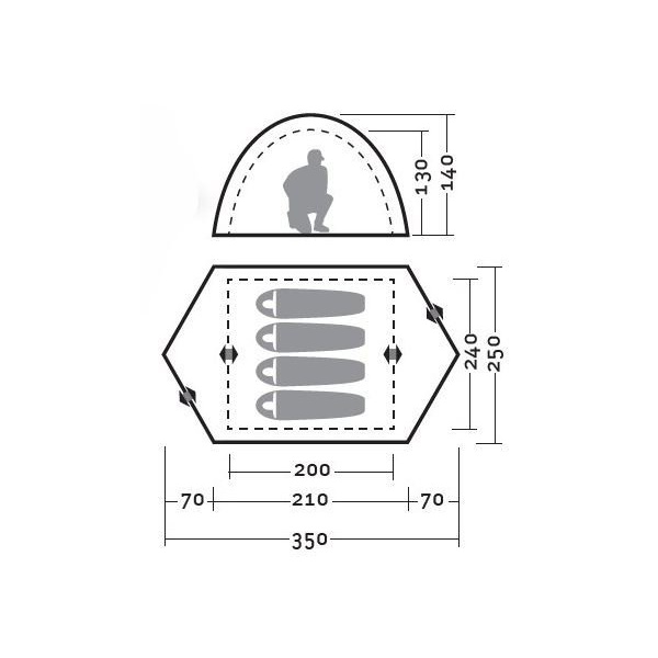 Палатка Greenell Донган 4