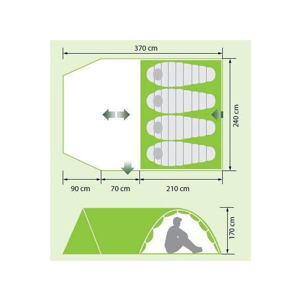 Палатка Norfin Rudd 3+1