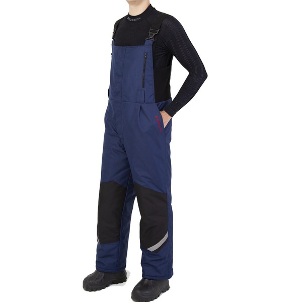 Полукомбинезон RedLaika с подогревом синий, 3 USB модуля, 6000 mAh