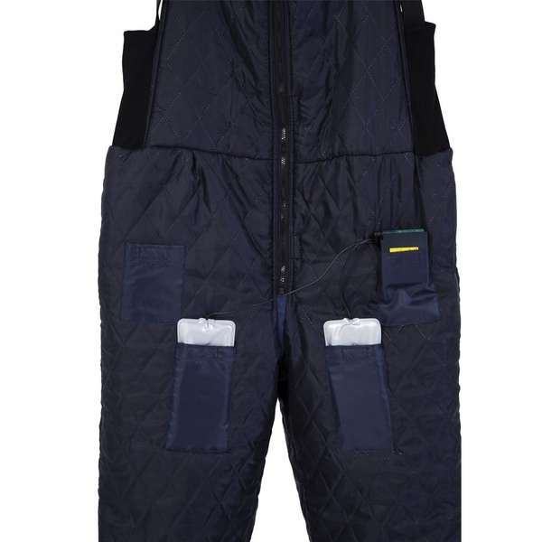 Полукомбинезон RedLaika с подогревом синий, 3 USB модуля, 6000 mAh