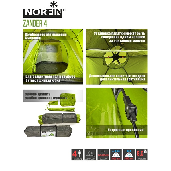 Палатка Norfin Zander 4