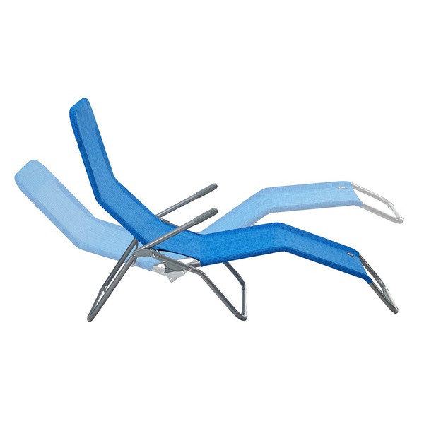 Шезлонг GoGarden Comfy синий меланж