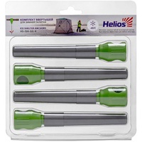 Комплект ввертышей Helios 4 шт серый/зелёный