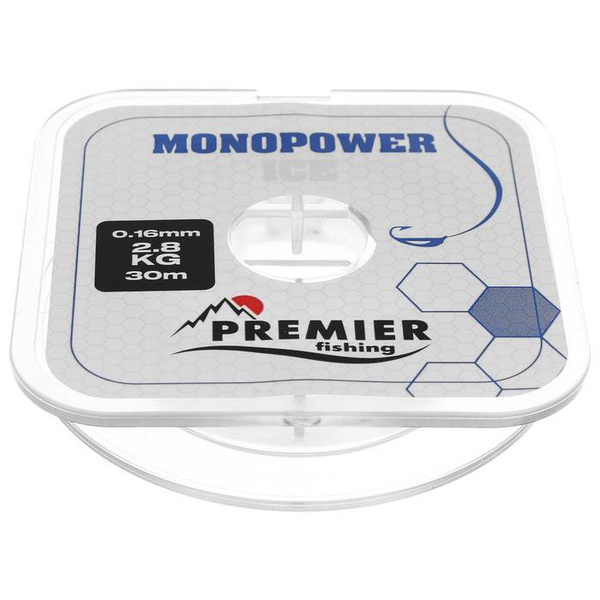Леска Premier Monopower Ice Clear Nylon (30 м) 0,16 мм