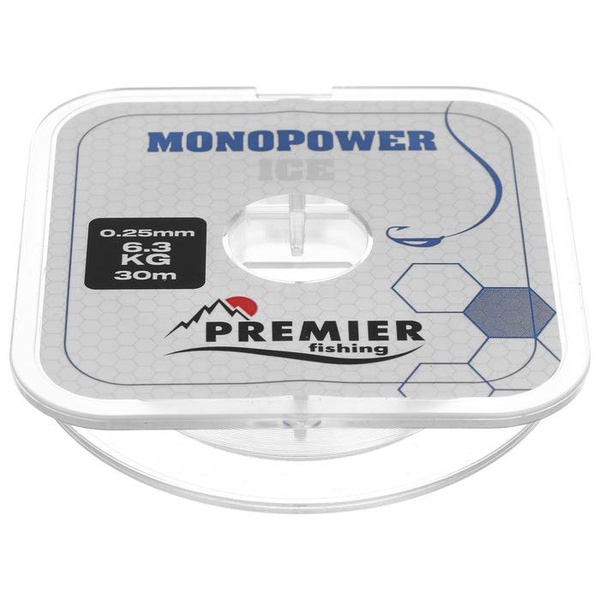 Леска Premier Monopower Ice Clear Nylon (30 м) 0,25 мм