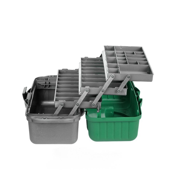 Ящик для инструментов Helios трёхполочный зелёный