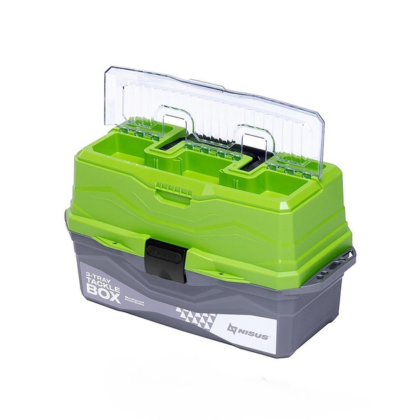 Ящик для снастей Nisus Tackle Box трёхполочный зелёный