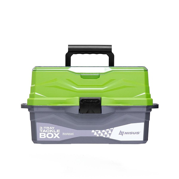 Ящик для снастей Nisus Tackle Box трёхполочный зелёный
