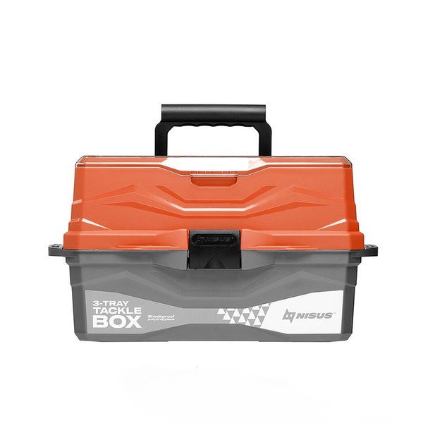 Ящик для снастей Nisus Tackle Box трёхполочный оранжевый