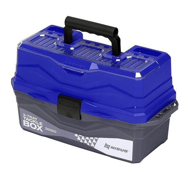 Ящик для снастей Nisus Tackle Box трёхполочный синий
