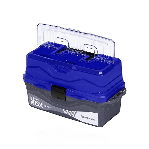 Ящик для снастей Nisus Tackle Box трёхполочный синий