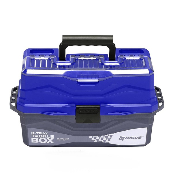 Ящик для снастей Nisus Tackle Box трёхполочный синий
